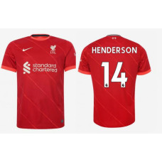Youth 2021/22 Liverpool Home #14 Jordan Henderson Replica Red Jersey Youth 2021/22 Liverpool Home #14 Jordan Henderson Replica Red Jersey
