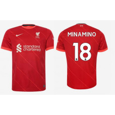 Youth 2021/22 Liverpool Home #18 Takumi Minamino Replica Red Jersey Youth 2021/22 Liverpool Home #18 Takumi Minamino Replica Red Jersey