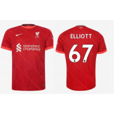 Womens 2021/22 Liverpool Home #67 Elliott Authentic Red Jersey Womens 2021/22 Liverpool Home #67 Elliott Authentic Red Jersey