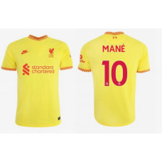 2021/22 Liverpool Third #10 Sadio Mane Authentic Yellow Jersey 2021/22 Liverpool Third #10 Sadio Mane Authentic Yellow Jersey