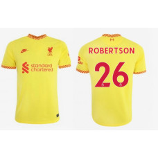 Youth 2021/22 Liverpool Third #26 Andrew Robertson Replica Yellow Jersey Youth 2021/22 Liverpool Third #26 Andrew Robertson Replica Yellow Jersey