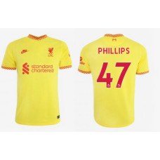 2021/22 Liverpool Third #47 Nathaniel Phillips Replica Yellow Jersey 2021/22 Liverpool Third #47 Nathaniel Phillips Replica Yellow Jersey