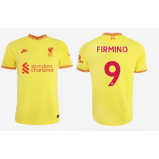 2021/22 Liverpool Third #9 Roberto Firmino Authentic Yellow Jersey 2021/22 Liverpool Third #9 Roberto Firmino Authentic Yellow Jersey