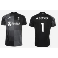 2021/22 Liverpool Third Goalkeeper #1 Alisson Becker Authentic Black Jersey 2021/22 Liverpool Third Goalkeeper #1 Alisson Becker Authentic Black Jersey