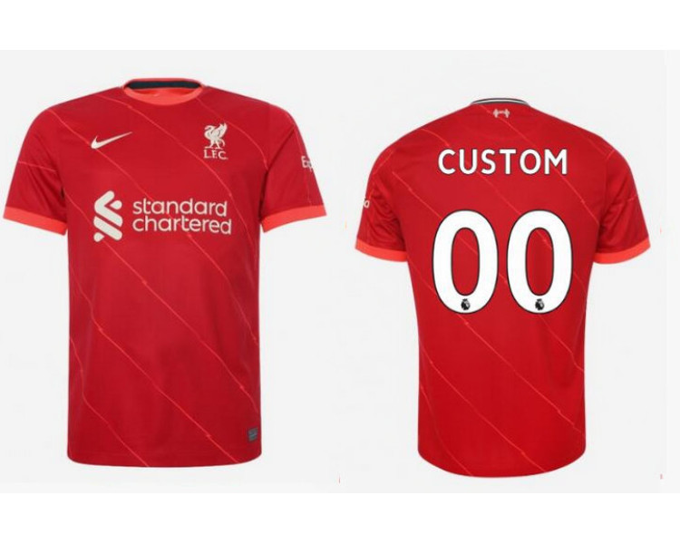 CUSTOM 2021/22 Liverpool Home Authentic Red Jersey CUSTOM 2021/22 Liverpool Home Authentic Red Jersey