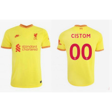 CUSTOM 2021/22 Liverpool Third Authentic Yellow Jersey CUSTOM 2021/22 Liverpool Third Authentic Yellow Jersey