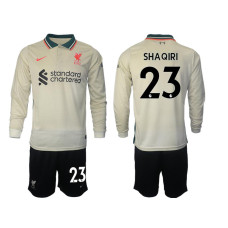 2021/22 Liverpool 23 Sha qiri long sleeve Away White Jersey (With Shorts) 2021/22 Liverpool 23 Sha qiri long sleeve Away White Jersey (With Shorts)