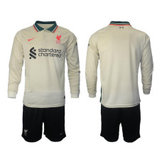 2021/22 Liverpool CUSTOM long sleeve Away White Jersey (With Shorts) 2021/22 Liverpool CUSTOM long sleeve Away White Jersey (With Shorts)