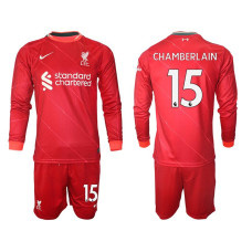 2021/22 Liverpool 15 Alex Oxlade-Chamberlain long sleeve Home Red Jersey (With Shorts) 2021/22 Liverpool 15 Alex Oxlade-Chamberlain long sleeve Home Red Jersey (With Shorts)