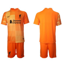 2021/22 Liverpool Orange red goalkeeper Jersey (With Shorts) 2021/22 Liverpool Orange red goalkeeper Jersey (With Shorts)