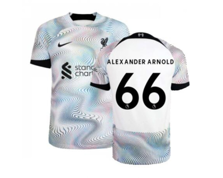 2022/23 Liverpool Away Alexander Arnold 66 Replica White/Black Jersey 2022/23 Liverpool Away Alexander Arnold 66 Replica White/Black Jersey
