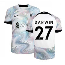 Women 2022/23 Liverpool Away DARWIN 27 Authentic White/Black Jersey