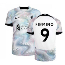 Women 2022/23 Liverpool Away Firmino 9 Replica White/Black Jersey Women 2022/23 Liverpool Away Firmino 9 Replica White/Black Jersey