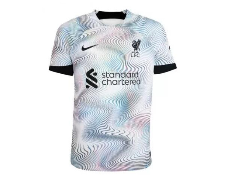 2022/23 Liverpool Away Replica White/Black Jersey 2022/23 Liverpool Away Replica White/Black Jersey