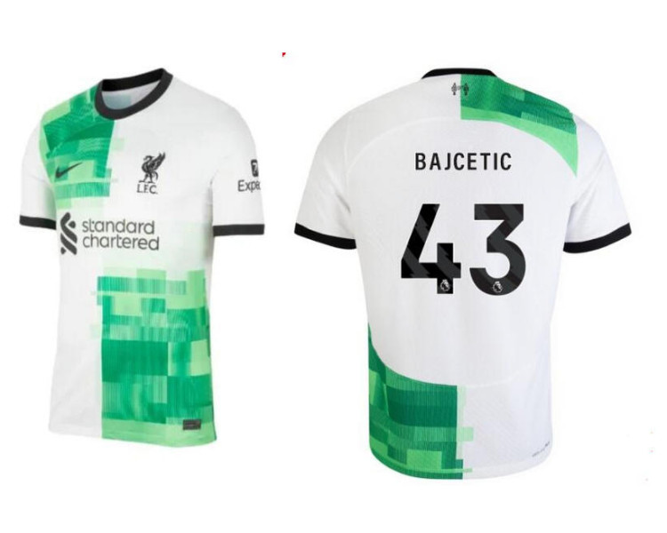2023-24 liverpool BAJCETIC - 43 Away White Authentic Jersey