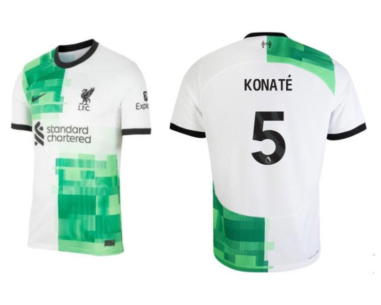 2023-24 liverpool KONATE - 5 Away White Replica Jersey 2023-24 liverpool KONATE - 5 Away White Replica Jersey