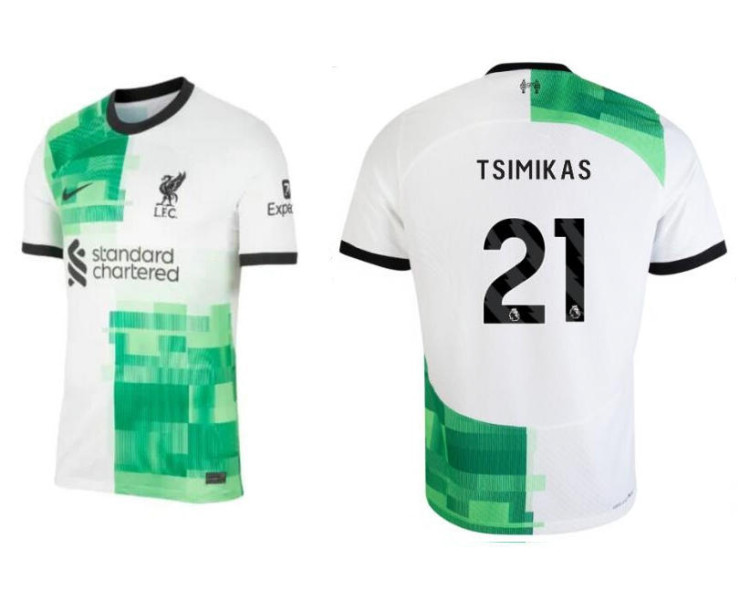 Youth 2023-24 liverpool TSIMIKAS - 21 Away White Authentic Jersey