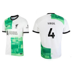 Youth 2023-24 liverpool VIRGIL - 4 Away White Authentic Jersey