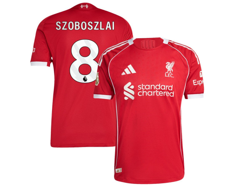 2025-2026 Liverpool Dominik Szoboszlai 8 Authentic Red Home Jersey 2025-2026 Liverpool Dominik Szoboszlai 8 Authentic Red Home Jersey