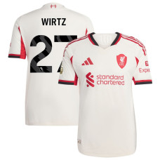 2025-2026 Liverpool Florian Wirtz 27 Authentic White Away Jersey