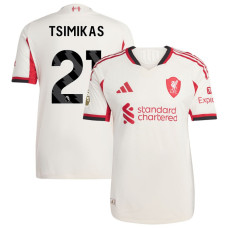 2025-2026 Liverpool Konstantinos Tsimikas 21 Authentic White Away Jersey