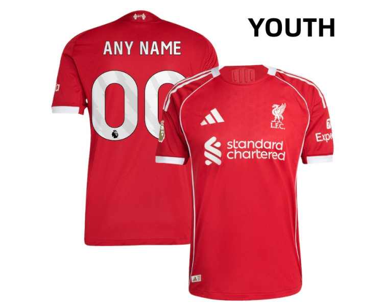 Youth Customize 2025-2026 Liverpool Replica Red Home Jersey Youth Customize 2025-2026 Liverpool Replica Red Home Jersey
