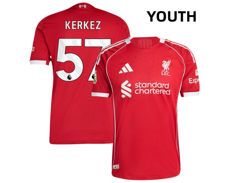 Youth 2025-2026 Liverpool Milos Kerkez 57 Replica Red Home Jersey Youth 2025-2026 Liverpool Milos Kerkez 57 Replica Red Home Jersey