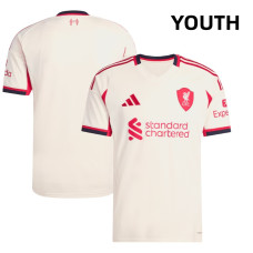 Youth 2025-2026 Liverpool Authentic White Away Jersey Youth 2025-2026 Liverpool Authentic White Away Jersey